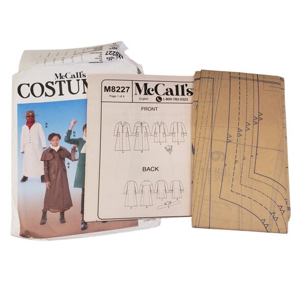 McCALLS Costumes Boys Hamilton Edgar Allan Size 7-14 UNCUT FF - Picture 2 of 3